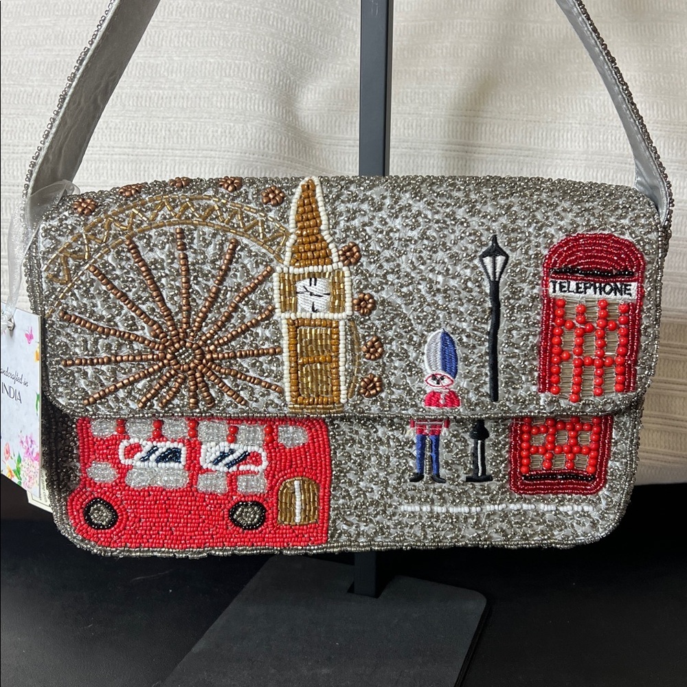 From India To You | Beaded London Themed Shoulder Bag